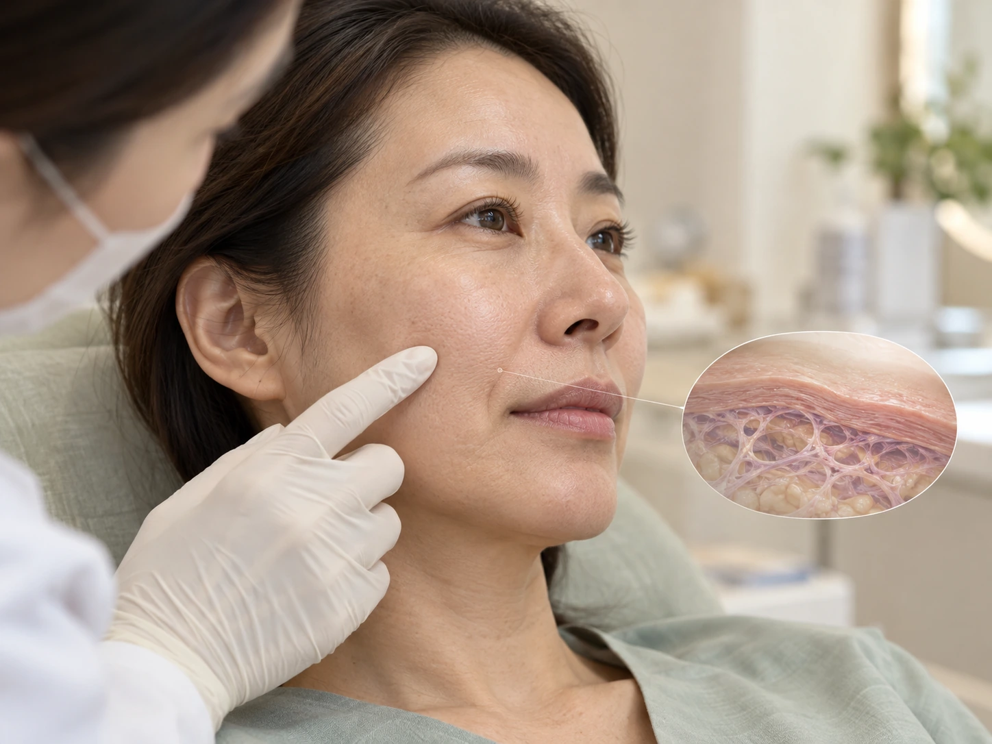 Assessing the crease before treatment