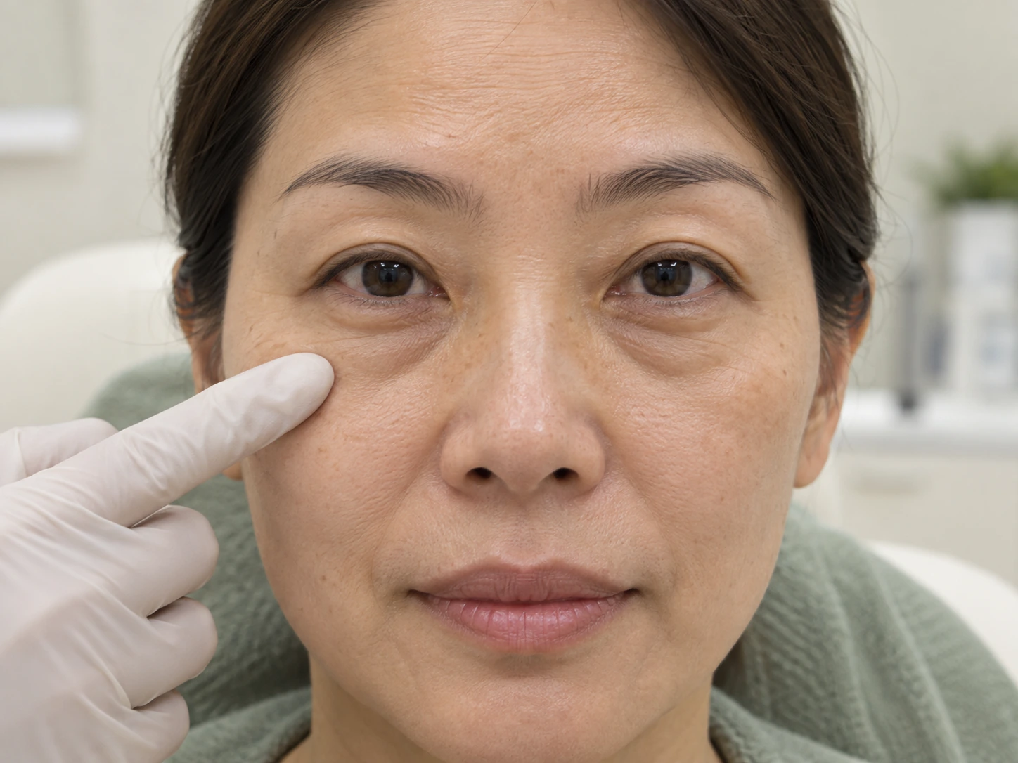 Lower-eyelid contour assessment